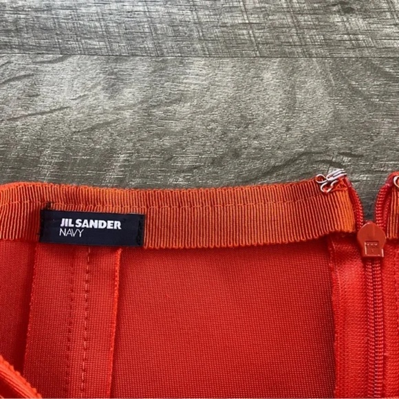Jil Sander Orange Bodycon Skirt - Picture 3 of 4